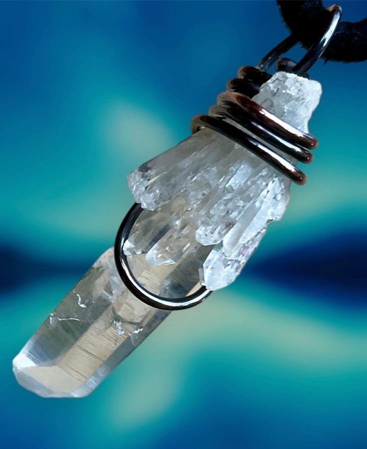 Raw Clear Quartz Crystal Point Pendant