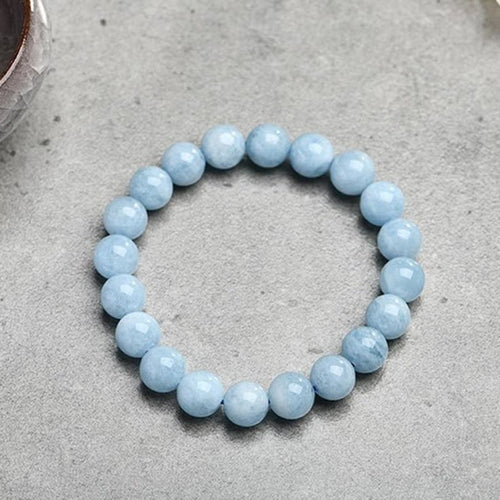 Aquamarine Beaded Stretch Bracelet