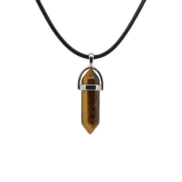 Tiger's eye point pendent